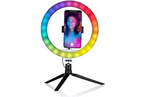 Grundig Ring Light Professionale - Luce Foto LED per Selfie e Telefono - Luce LED Telefono - Luce Anello con Trépied - Luce per Fare i TikTok - Luce Selfie - Beauty Ring Light per Foto e Video