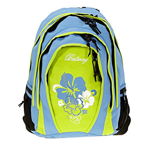 Preisvergleich Produktbild BESTWAY Schulrucksack GREEN FLOWER Rucksack Türkis