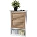 Produktbild Multistore 2002 Hängeschrank mit 1 Lamellentür 40x15x60cm Holz/MDF Schränkchen Badezimmerschrank Wandschrank