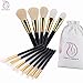 Start Producers® Oval brushes Silicone Toothbrush Curve Foundation Contour Bronzer Blusher Make Up Brush Kit Cosmetics Brushes + Cleaning Glove 12 pcs Black Gold
