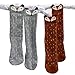 Fulltime(TM) Toddlers Kids Girls Fox Pattern Knee High Socks For Age 0-24 months 1-3 4-6 Years (4-6 years, Coffee)