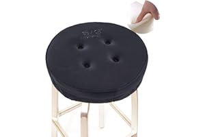 Big Hippo Chair Pads, Round Seat Cushions for Dining Chairs Memory Foam Round Bar Stool Covers Padded Cushion Chair Seat Pads Stool Pad Covers for Bar Home Kitchen Office Car (Black)