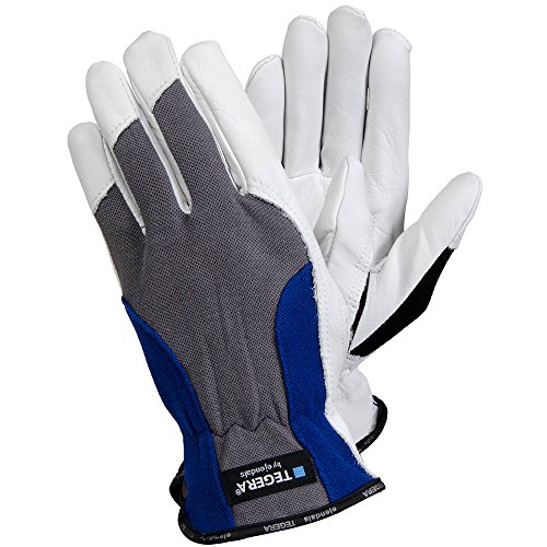 Ejendals Lederhandschuh Tegera 888, Größe 10, 1 Stück, grau / blau / schwarz / weiß, 888-10