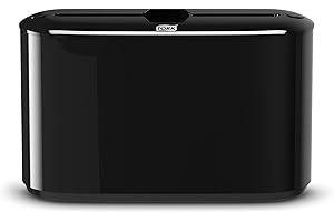 Tork 552208 Dispensador de toallas de mano entreplegadas para mostrador/despachador de papel secamanos compatible con el sistema H2, negro, 27.4x16.9x38.2 cm