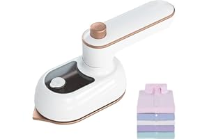 NAVESO Mini Fer à Repasser Pliable, Fer à Repasser de Voyage avec Spray, Machine à Repasser Portable à Chauffage Rapide, Réservoir dEau 50 ML, Pivotant à 90°et 180, Humide et sec pour La Maison