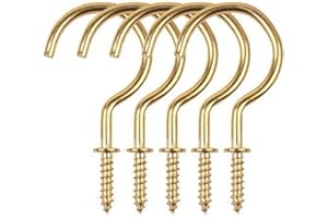 Donjon Ganci da soffitto, D'oro Gancio a Vite in Metallo appendere piante, 2.75 inche ganci a tazza, ideali per interni ed esterni, confezione da 20 pezzi