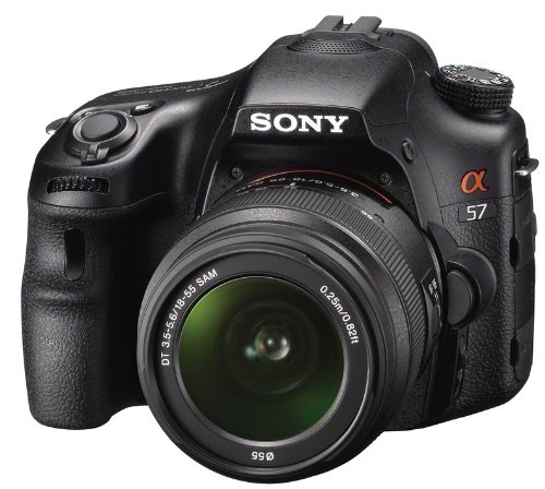 Sony SLT-A57K SLR-Digitalkamera (16 Megapixel APS HD CMOS, 7,5 cm (3 Zoll) Display, Live View, Full HD Video) inkl. SAL 18-55mm Objektiv schwarz Sony SLT-A57K SLR-Digitalkamera (16 Megapixel APS HD CMOS, 7,5 cm (3 Zoll) Display, Live View, Full HD Video) inkl. SAL 18-55mm Objektiv schwarz