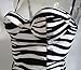 DOLCE & GABBANA D&G "Clean Cut Zebra 2O" womens camisole animal (black/white)