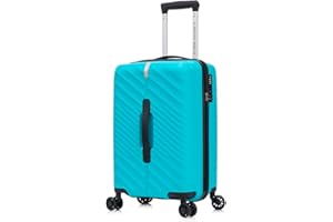 Preston Morgan 55x34x25cm Cabin Suitcase Polypropylene Super Lightweight Trunk Luggage Approved for 100+ Airlines Including EasyJet, British Airways (Mint Green, 47Liter)