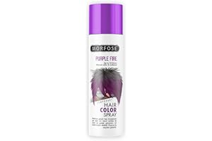 Morfose Purple Fire Temporary Hair Color Spray 150ml - Spray teinture capillaire temporaire - Couleurs tendance et éclatantes avec tenue jusqu'à 24 heures, facile à enlever au lavage.