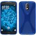 Produktbild PhoneNatic Case für Motorola Moto G4 Hülle Silikon blau X-Style + 2 Schutzfolien