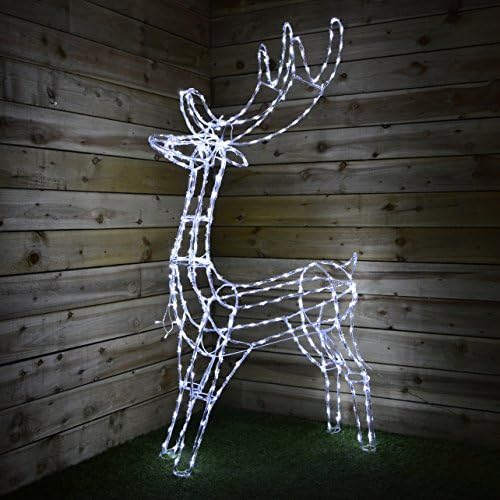 Premier 1.8m Acrylic Standing Reindeer with 360 Cool White LED's