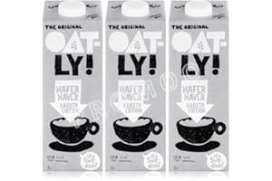 Oatly - Bebida De Avena, Completamente vegetal - Edición Barista 1 L x 3 uds - Pack PROMOO