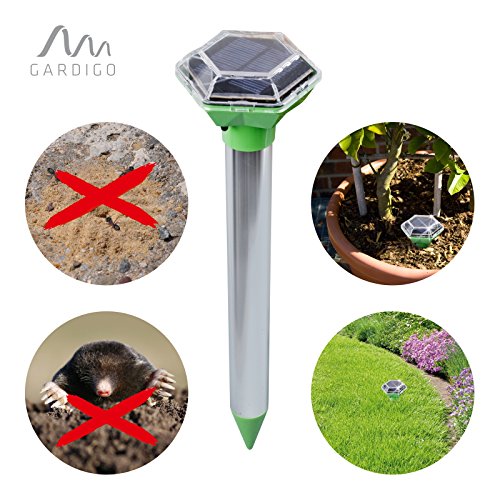 Gardigo Solar Maulwurf-Ameisen-Frei Diamant Vibration, Maulwurfschreck, Ameisenschreck, Maulwurfvertreiber, Wühlmausschreck - 3