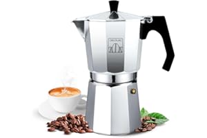 ‎CECOTEC Cecotec Włoski ekspres do kawy Mokclassic 300 brilliant. Nadaje się do wszystkich rodzajów kuchenek, 3 filiżanki, ergonomiczny i odporny na ciepło uchwyt, filtr i zawór ze stali nierdzewnej