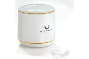 LA BARFUMERIE Rechargeable Ultrasonic Cleaner | Cordless Dental Appliance Cleaning | for Dentures, Aligners, Retainers & More | Portable & Efficient