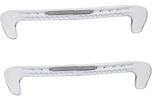 Haofy Ice Skate Guards Figure Skates, 2Pcs 7 Colors Plastic Ice Hockey Skate Blade Guards Covers with Adjustable Spring, Skate Blade Guards