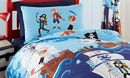 Kids Club Jungen Bettwäsche mit Piraten Motiv (Einzelbett) (Blau) - 2