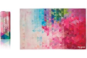 Yoga Design Lab | The Hand Towel | Premium Non Slip | Colorful Eco Printed + Quick Dry + Soft | Hot Yoga, Bikram, Ashtanga, Sport, Barre, Exercise, Travel (Tribeca Sand)