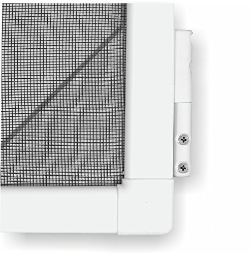 1PLUS Insektenschutz Alu Rahmen System basis für Türen in verschiedenen Größen und Farben (120 x 240cm, Weiß) - 4
