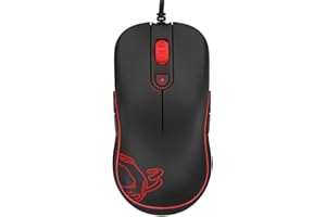OZONE GAMING GEAR Raton Gaming Ozone M10 - Raton Ergonomico con Cable para Ordenador iniciarse - Sensor Optico, Tecnología Omrom,2000 dpi, Superficien Antideslizante, Ergonómico, USB, Negro