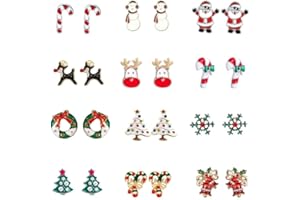 PAFFARTT 6/9/12 Pair Earrings Christmas Set Christmas Decoration Snowflakes Stud Earrings Christmas Balls Women Jewellery Christmas Earrings Girls