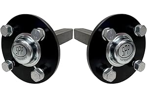 ‎PARNELLS Parnells – 1 Paar Naben- und Achsschenkel, 4 x M12-Schrauben, 100 mm Bolzenmuster, 40 x 40 mm, 128,7 Meilen pro Stunde, 1800 kg – für Quad-ATV-Anhänger, Straßenanhänger, Rasenmäher, Straßenzulassung