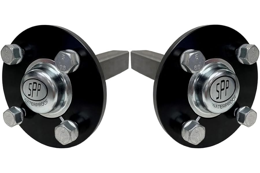 Hub & Stub Axles For Quad, ATV Trailer 4 Stud 100mm PCD 40x40mm 900kg (Set of 2)