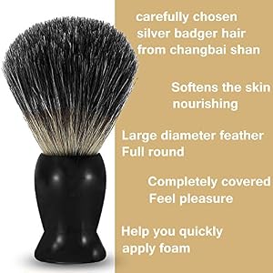 Aodoor Badger Shaving Brush, Hair Shaving Brush for Men Shave Barber Hair Salon Tool - Image 7