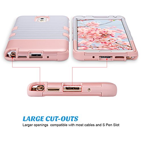 Note 3 caso Galaxy Note 3 Funda Carcasa ULAK serie colorida resistencia de choque 3in1 anti deslizamiento caso de la nota 3 h brido con la caja dura flexible suave del protector de la piel del silic n interno - oro de rose reviews Note 3 caso Galaxy Note 3 Funda Carcasa ULAK serie colorida resistencia de choque 3in1 anti deslizamiento caso de la nota 3 h brido con la caja dura flexible suave del protector de la piel del silic n interno - oro de rose