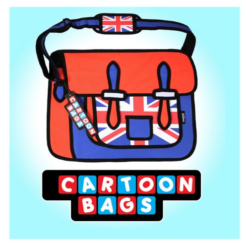 2D Union Jack Cartoon Bag by zdz
