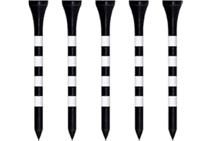 Zivisk Golf Tees Madera 38mm / 54mm/ 70mm / 83mm, Paquete de 100 Count Tees de Golf (Natural Color, White, Black, Blue, Red, Green, Yellow, Pink, Orange)