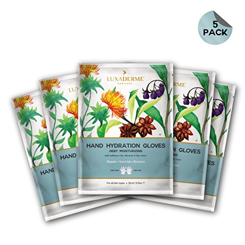 LuxaDerme Deep Moisturizing - Hand Hydration Gloves (Pack Of 5) Infused With Essence Containing Safflower Seed Oil, Allantoin, Botanical Extracts & Anti-Oxidants For Soft, Smooth & Supple Hands RS.1499 (57.00% Off) - Amazon LuxaDerme Deep Moisturizing - Hand Hydration Gloves (Pack Of 5) Infused With Essence Containing Safflower Seed Oil, Allantoin, Botanical Extracts & Anti-Oxidants For Soft, Smooth & Supple Hands RS.1499 (57.00% Off) - Amazon