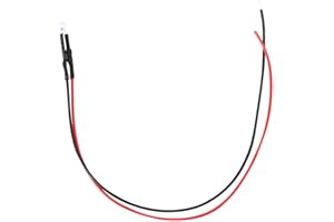 ‎SEAFRONT Kabel świetlny, 10 szt. 12v 3mm 20cm 0.06W LED przewodowa dioda elektroluminescencyjna Wielokolorowa dioda LED (czerwona)