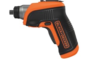 Black+Decker Cs3652Lc-Qw Svitavvita a Batteria, Impugnatura a Pistola con Testa ad Angolo, 1 Inserto a 25 Mm, Caricabatterie, 3.6 V, 5.5Nm