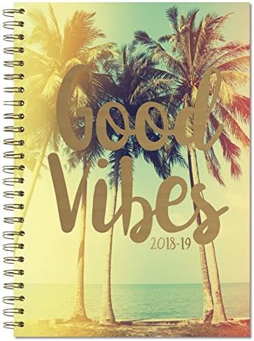 2018 - 2019 A5 Academic Diary WTV Wiro HB - 'Good Vibes' Palm Trees