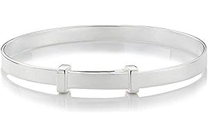 Molly Brown London Sterling Silver Signature Expandable Baby Bangle – Christening, Baptism, Baby Keepsake & Shower Gift
