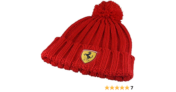 Cuffia Ferrari Ufficiale Cappello PON PON Bambino Kids Cappellino Berretto  Scuderia Cavallino Rossa PONFERBAROS : Amazon.it: Sport e tempo libero