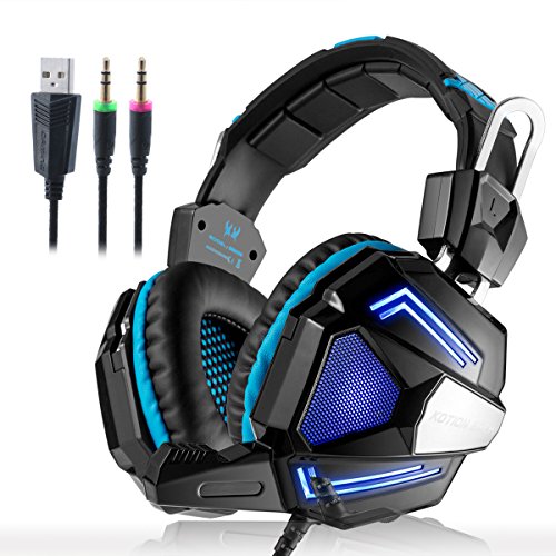 Zakitane KOTION EACH G5000 3.5mm PC Stereo Gaming Headset, Bass Headphones, Comfortable Headband with Micropho