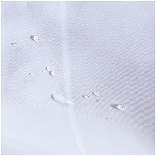 S-ZONE Reines Weiß Drucken Duschvorhang verdicken Anti-Schimmel Textilien Polyester Wasserabweisend 180×180 cm mit 12 Vorhangringe - 2