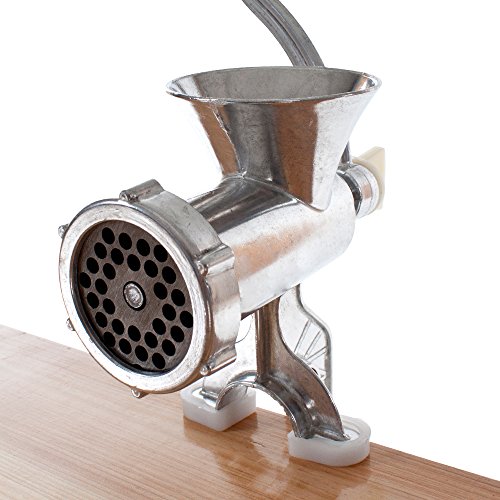 TecTake Fleischwolf Aluminium manuell Zerkleinerer mit Handkurbel – diverse Größen – (Größe 5 (Nr. 400593)) - 6