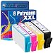 Produktbild PlatinumSerie® 8 Druckerpatronen XXL kompatibel für HP 364 PhotoSmart D5400 Series D5445 D5460 D7500 Series D7560