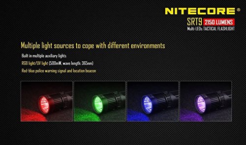 Nitecore SRT9 – 2150 Lumen, rot, blau, grün und UV-Licht - 8