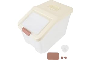 Haofy Lufttät Matlagring Container Plastic Rice Mjöl Dispenser med Clear View Design för Pantry Kitchen Pet Food Organization