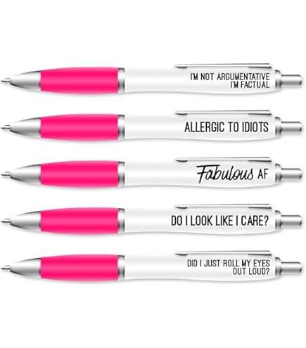 5x Rude Pens For Adults Ballpoint Novelty Stationery Funny Work Profanity P2 EBa