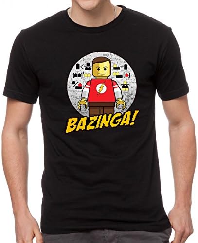 BIG BANG THEORY SHELDON LEGO BAZINGA (SMALL, RED T SHIRT)