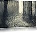 Produktbild düsterer Wald Pinsel Effekt, Format: 120x80 auf Leinwand, XXL riesige Bilder fertig gerahmt mit Keilrahmen, Kunstdruck auf Wandbild mit Rahmen, günstiger als Gemälde oder Ölbild, kein Poster oder Plakat