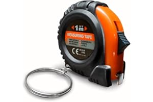 BRICOMIRAS Mini metro da 100 cm, mini metro portachiavi da un metro, portachiavi con 1 metro di nastro, metro a nastro con portachiavi, flessometro portachiavi 1m, portachiavi metro tascabile, miniflexometro