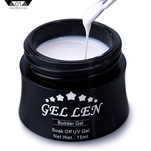 Gellen White UV Gel Builider Nail Art Tips Extension Acrylic Gel 3D Builder Glue #1
