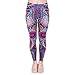 Produktbild Hanessa Frauen Leggins Lila Pink Türkis Bedruckte Leggings Hose Frühling Sommer Kleidung Mandala Blumen L24